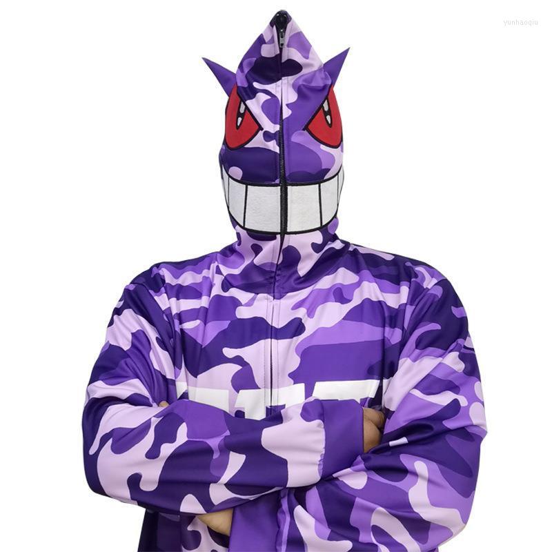 

Men' Hoodies Gengar Cosplay Hoodie Anime Japanese Harajuku Street Wear Hip Hop Pullover Sweater Pant Suit