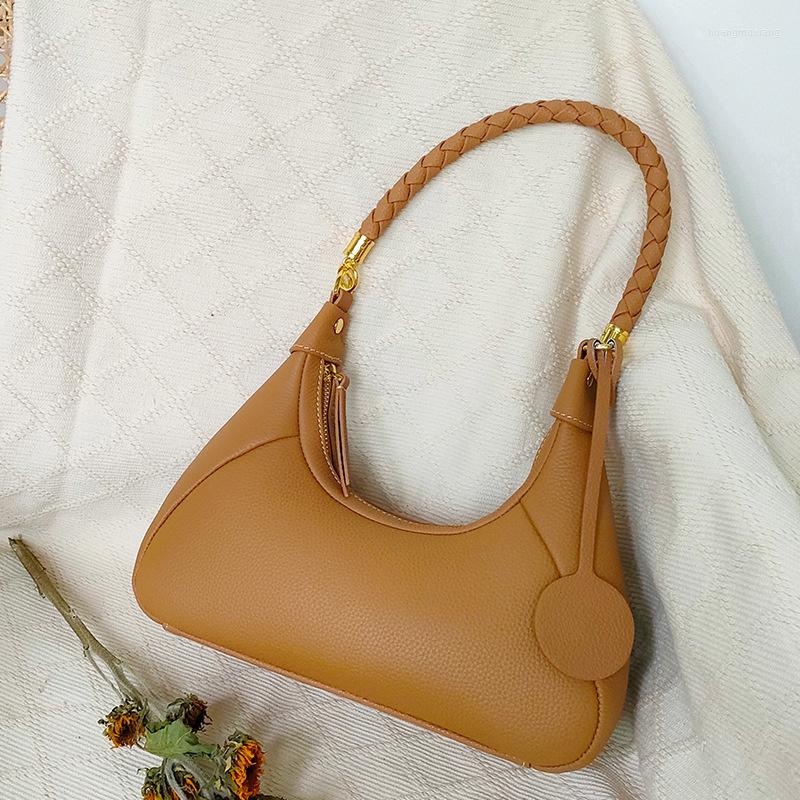 

Evening Bags Brand Genuine Luxury High Quality Cow Leather On The First Floor 2023 Senior Sense Small Crowd One Shoulder Messenger, Black