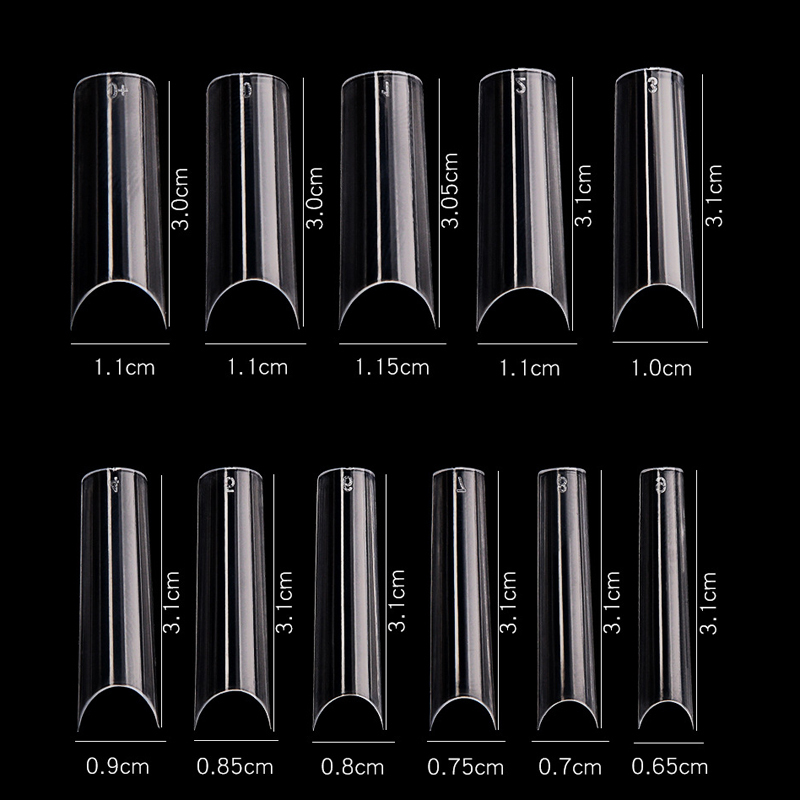 

Nail Practice Display 550 Pcsbag Long XL C Curved False Nail Tips Transparent Professional Nail Art Tips French Fake Nails For DIY Salon Tips 221206