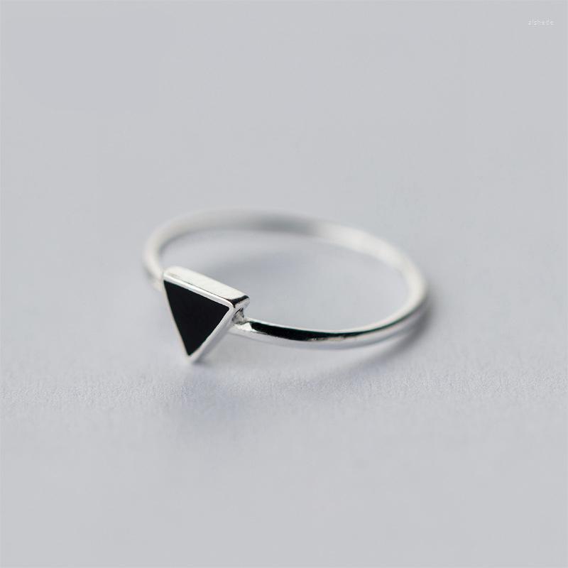

Wedding Rings Dingxu 925 Sterling Silver Opening Ring Geometry Triangle For Women Girls Gift Drop Jewelry Accessories