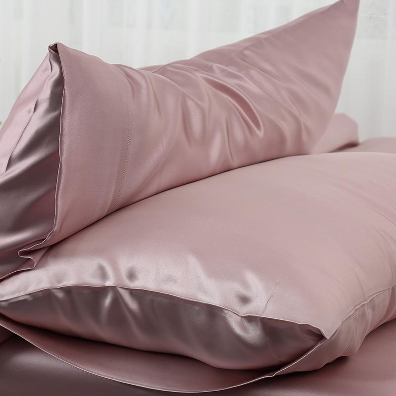 

Pillow Case Pillowcase Silk Cover Silky Satin Hair Beauty Comfortable Home Decor Wholesale, Black