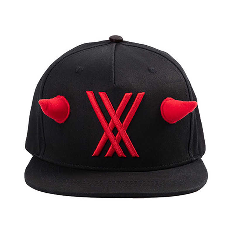 

Ball Anime Darling In The Franxx Cosplay Hat Zero Two 002 55-60cm Adjustable Baseball Caps Prop Accessories 1206, Black
