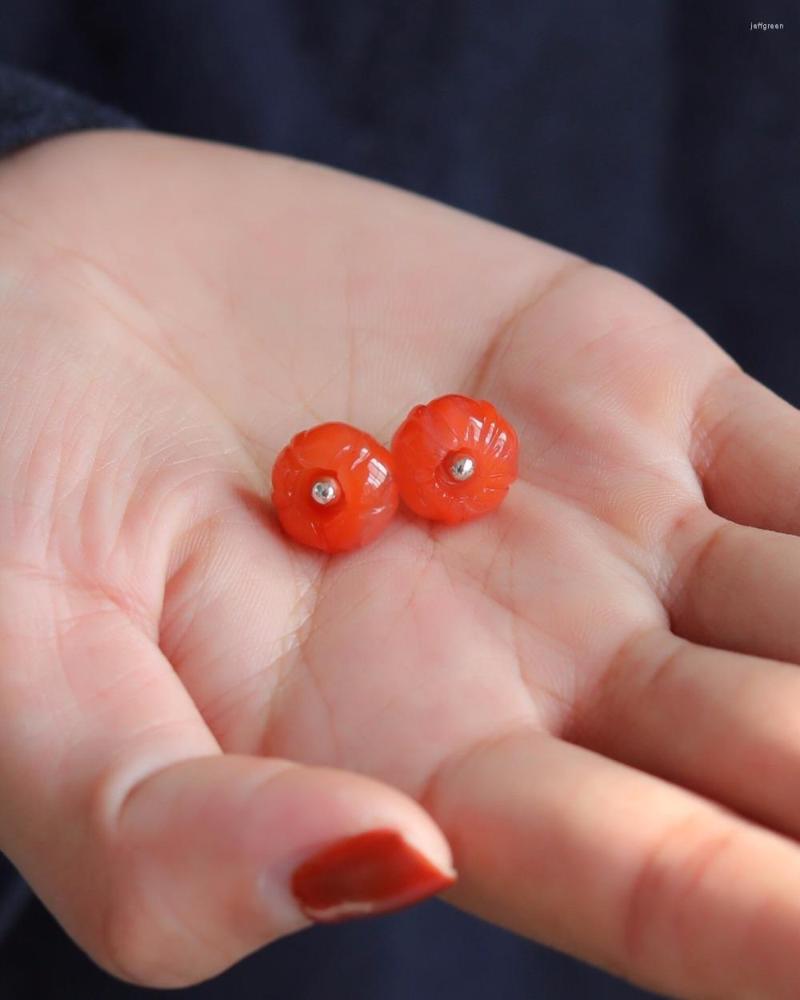 

Dangle Earrings S925 Sterling Silver Plum And Diamond Korean Simple Flower Zircon Female Fashion