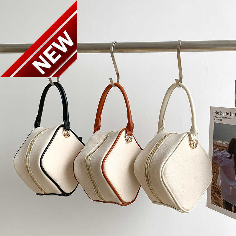 

Designer Bags for Women Arc De Triomphe Women's Niche Design Chain Fashion Hand Three-dimensional Canvas Hand Temperament Box Factory Direct Sales, White3
