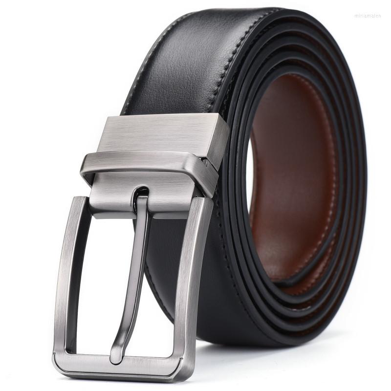 

Belts Peikong Men's Genuine Leather Dress Belt Reversible For Men Two In One .cm Wide Mens Big And Tall, Black