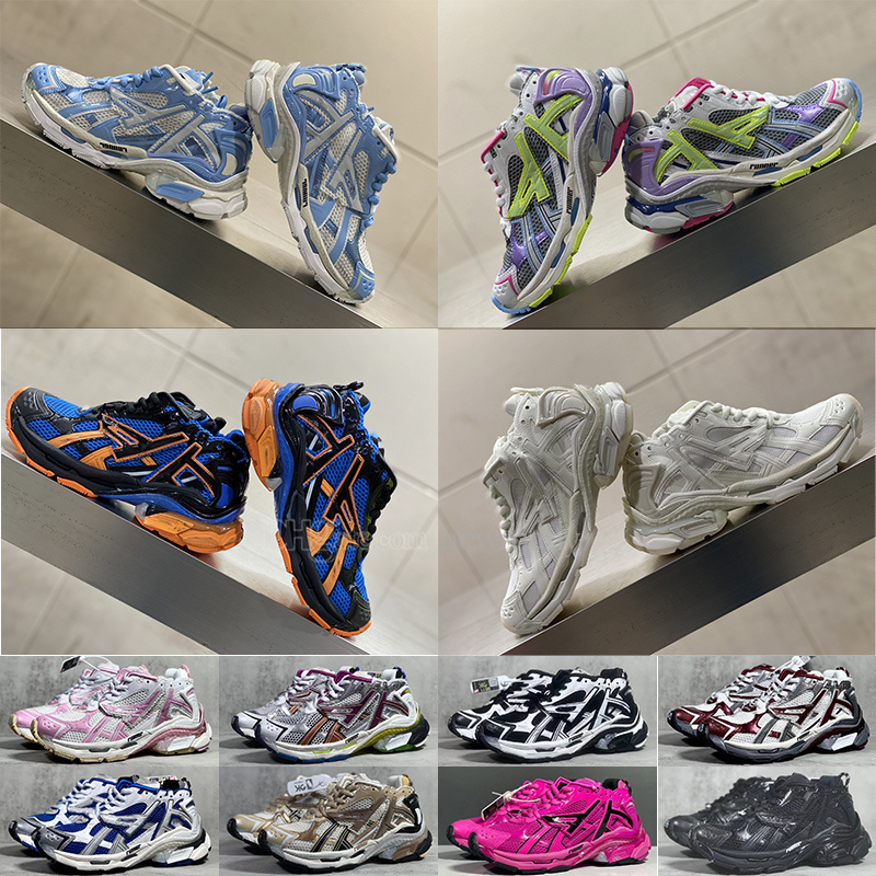 

Designers Running Shoes Paris Runner 7.0 Women Men Triple S 7 Transmit Sense Retro Trainers Black White Pink Blue Sneakers Sports Balencaigas Balencaiga