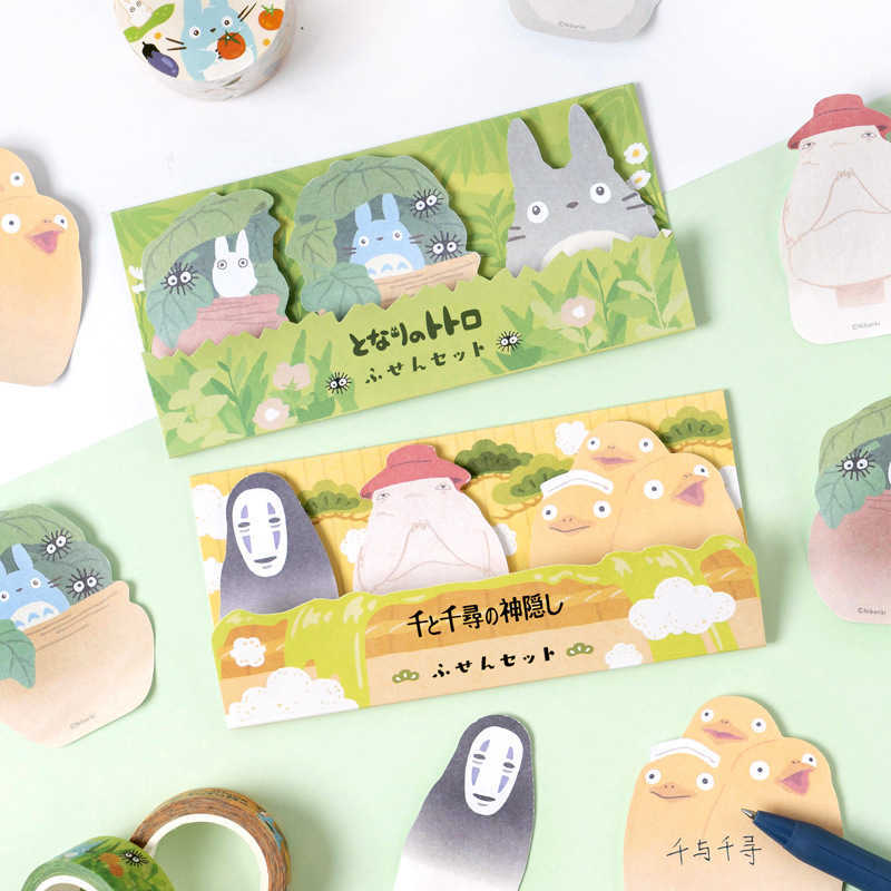 

Kawaii No Face Man Totoro Sticky Notes Memo Pad Diary Stationary Flakes Scrapbook Decorative Cute Cartoon N Times