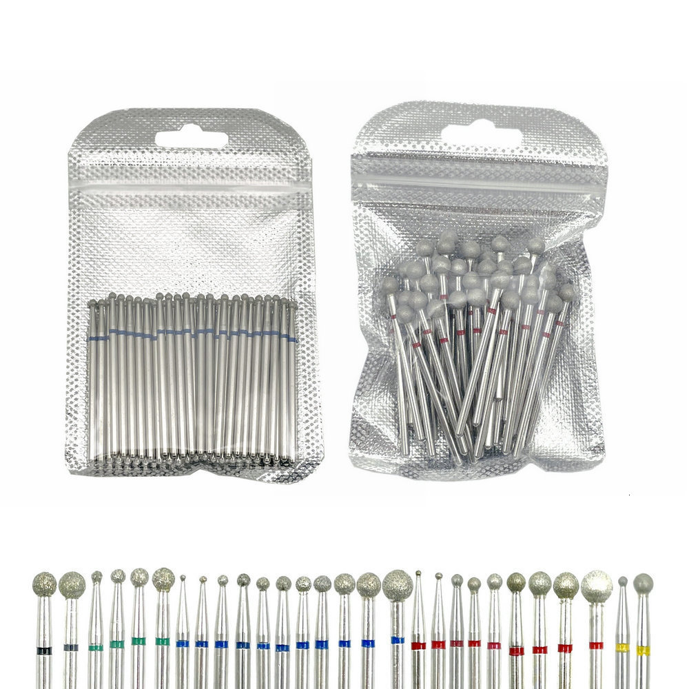 

Nail Art Equipment 50pcs D Series Ball Shape Nail Diamond Drill Bit for Electric Manicure Machine Accessories Nail Mills Cutter CE Passed 221206