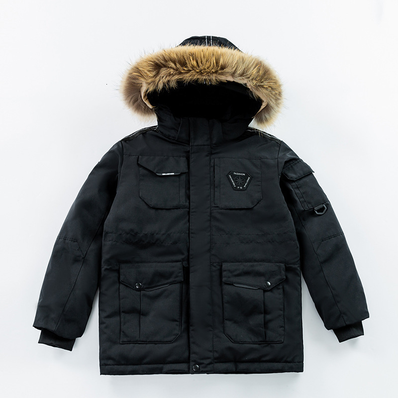 

Mens Down Parkas Winter Length Thick Warm Jackets Hooded Military Cargo Jacket Korean Multiple Pockets Men Parka Coats 221206, Black