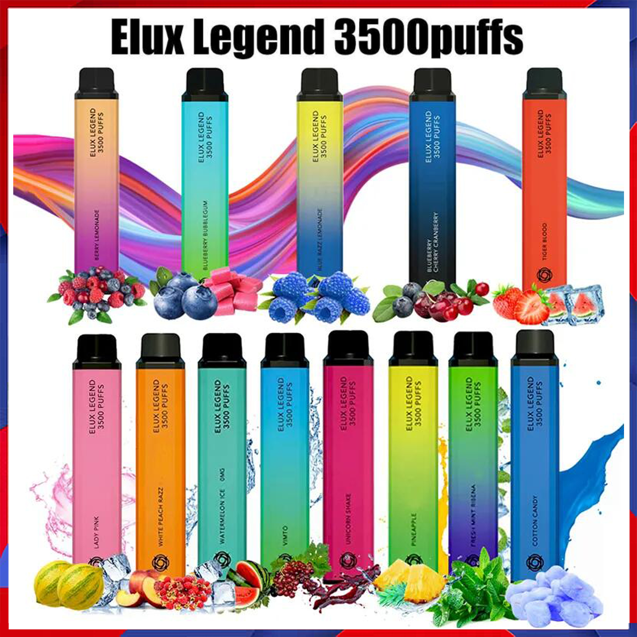 

Elux Legend 3500 Puffs Disposable Vapes Bar Elux Legends Pro E Cigarettes Puff Vape Pen 1500 mAh Battery Vaporizer Stick Vapor Kit 2% 10ml Pre Filled VS Mini MAX SLUSH