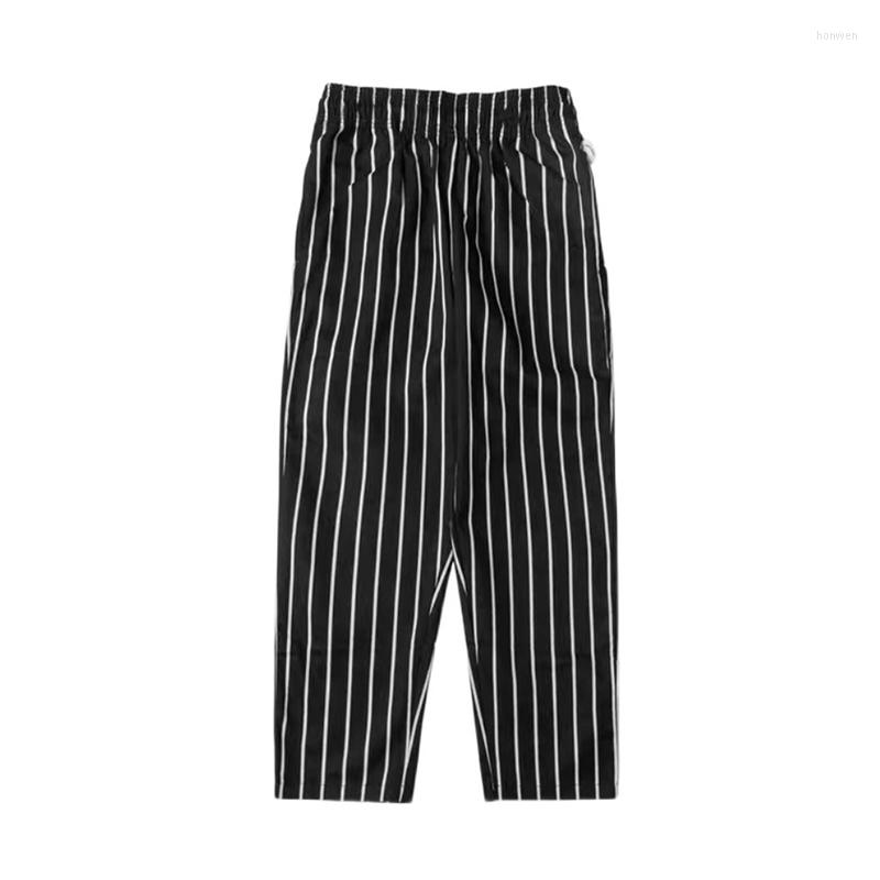 

Men' Pants COOKMAN CHEF STRIPE AH.H Men' And Women' Striped Loose Cotton Casual Harun With Pockets Japan Style, Black
