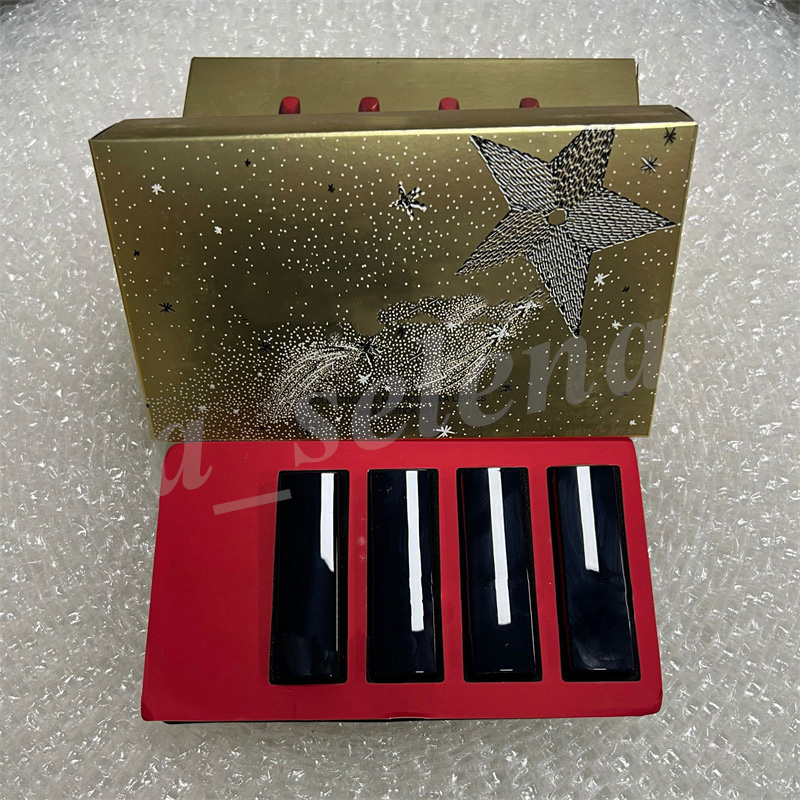 

Lip Makeup Matte Red Pigments mini lipstick Set 4 color Waterproof long lasting lipsticks 4pcs/kit, Mixed color