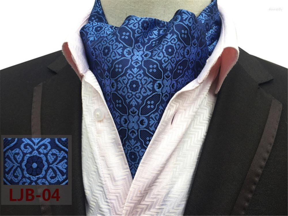 

Bow Ties SCST Brand Gravata 2022 Blue Paisley Print Cravate Slim Wedding For Men Necktie Silk Cravat Mens Ascot Tie A055