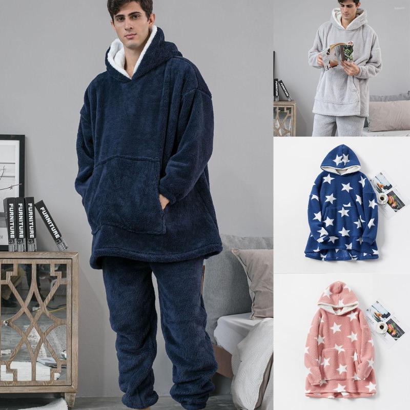 

Women's Sleepwear Satin Pajamas Couple Fashion Printed Plush Hooded Nightgown Set Supersoft Thick Slouchy Warm Comfy Pajama Shorts, Blue