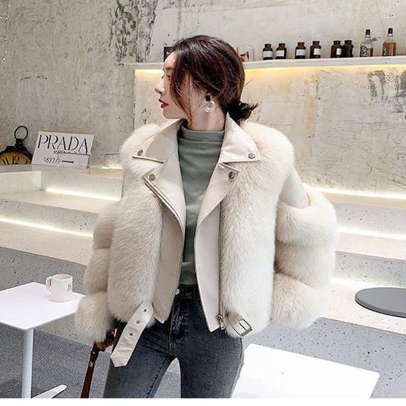 

Women's Fur Winter Coat For Women Coats Jacket 2022 Loose Faux Korean, White