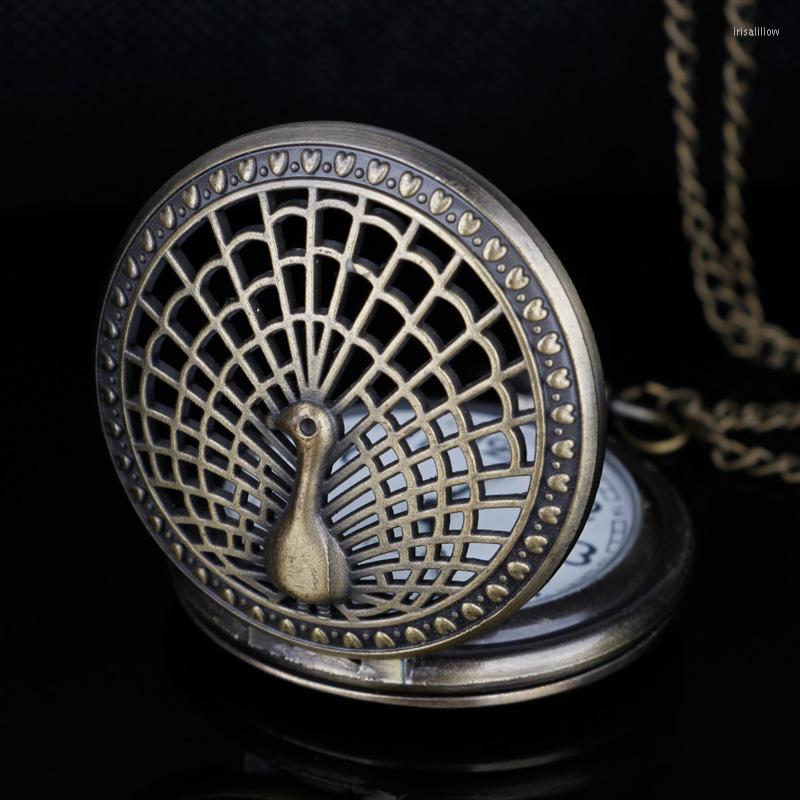 

Pocket Watches Tops Watch Personalized Pattern Steampunk Vintage Quartz Roman Numerals Fashion 2022, Bronze