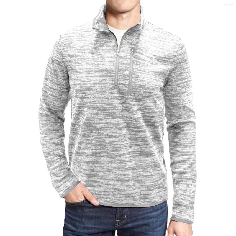 

Men' T Shirts Men V Neck Men' Autumn And Winter Zip Turtleneck Solid Color Long Sleeve Top Travel Outing Bottoming Mens Striped Tee, Black