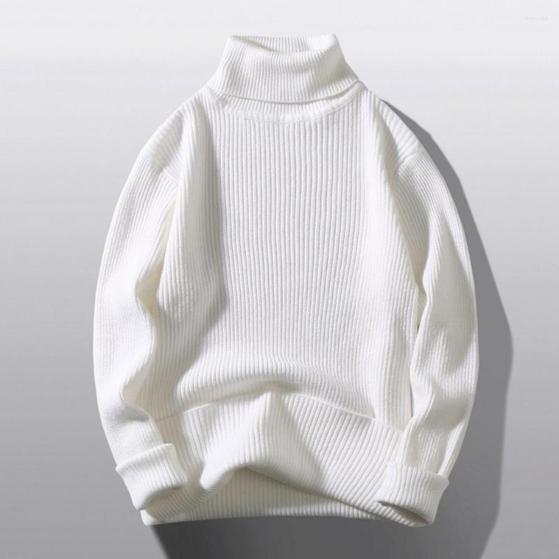 

Men's Sweaters Men's Autumn And Winter Slim High Collar Bottoming Sweater Solid Color Pullover Knitted, Black