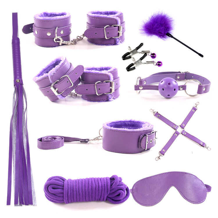 Sex toy Bondage Set ensemble de cosplay série de bondage en cuir sous le système de retenue de lit 10pcs