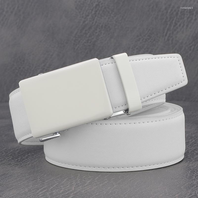 

Belts High Quality Casual White Automatic Buckle Designers Men Fashion Waist Strap Young Boys Ceinture Homme, Black