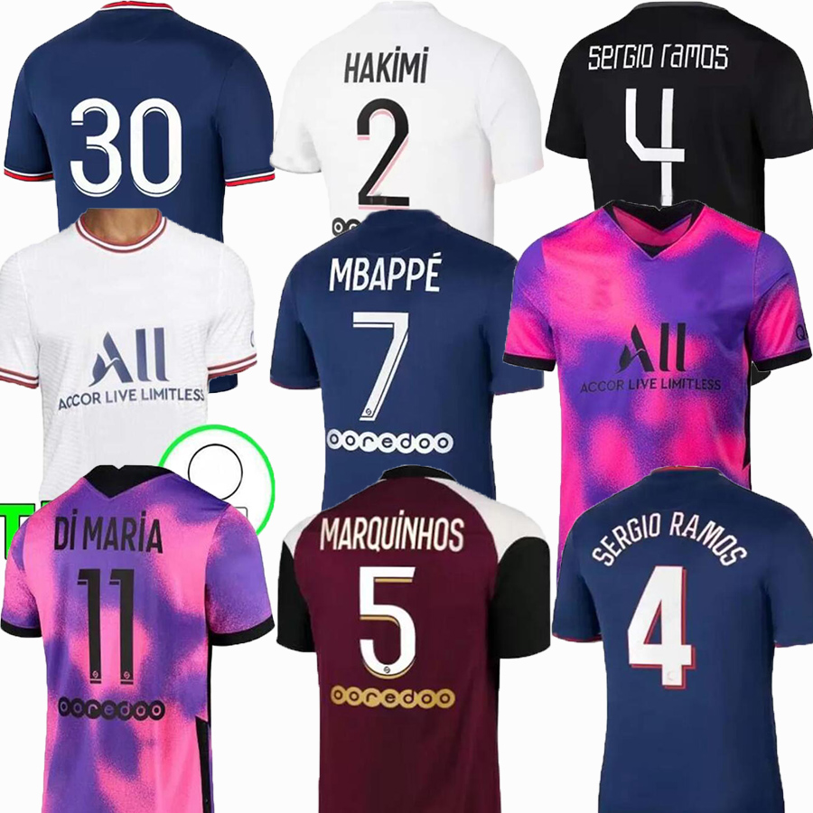 

adults and kids 21 22 23 PSGs MBAPPE soccer jerseys 2021 2022 DI MARIA WIJNALDUM SERGIO RAMOS HAKIMI fourth Maillots football kit ICARDI VERRATTI, 21-22 third4