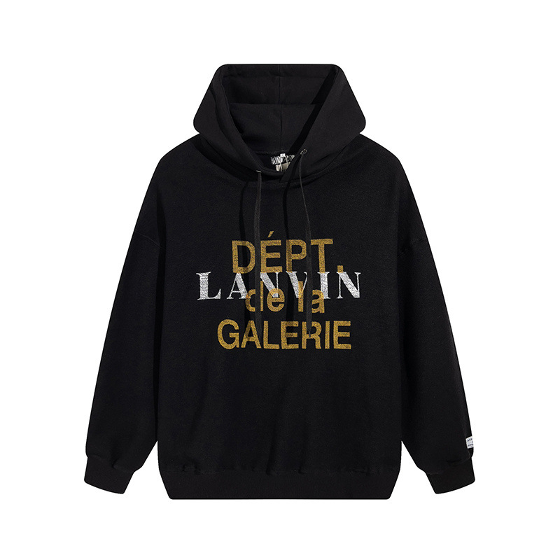 

Galery dept Designer Mens Hoodies Men Womens Fashion Casual type Sweatshirts Couples Short Sleeve T Shirts S-XL, Black