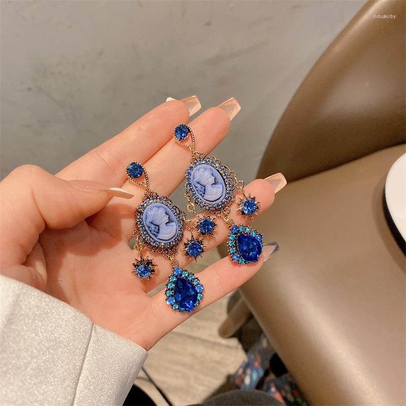 

Dangle Earrings Retro High Sense Beauty Water Drop Temperament Design European And American Agitation Exaggerated P