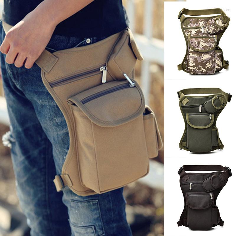 

Waist Bags Men Multifunction Drop Leg Bag Zipper Thigh Pack For Motorcycle Outdoor -OPK, Black