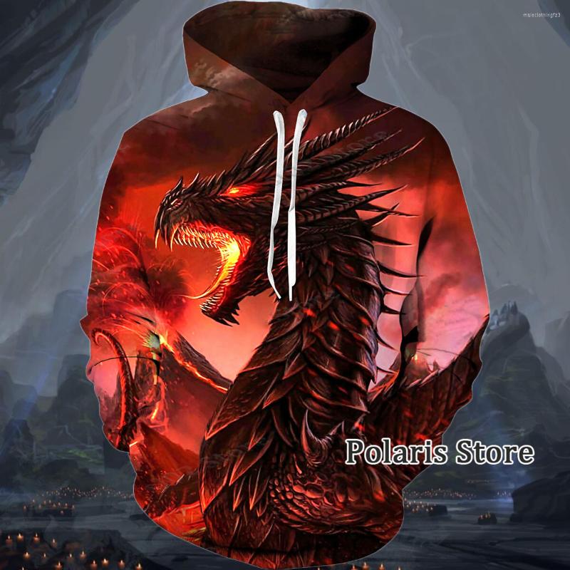 

Men's Hoodies 2023 Dragon Men's Hoodie 3D Printed Fashion Spring And Autumn Sweatshirt Harajuku Loose Streetwear Oversized Hooded Tops, 14