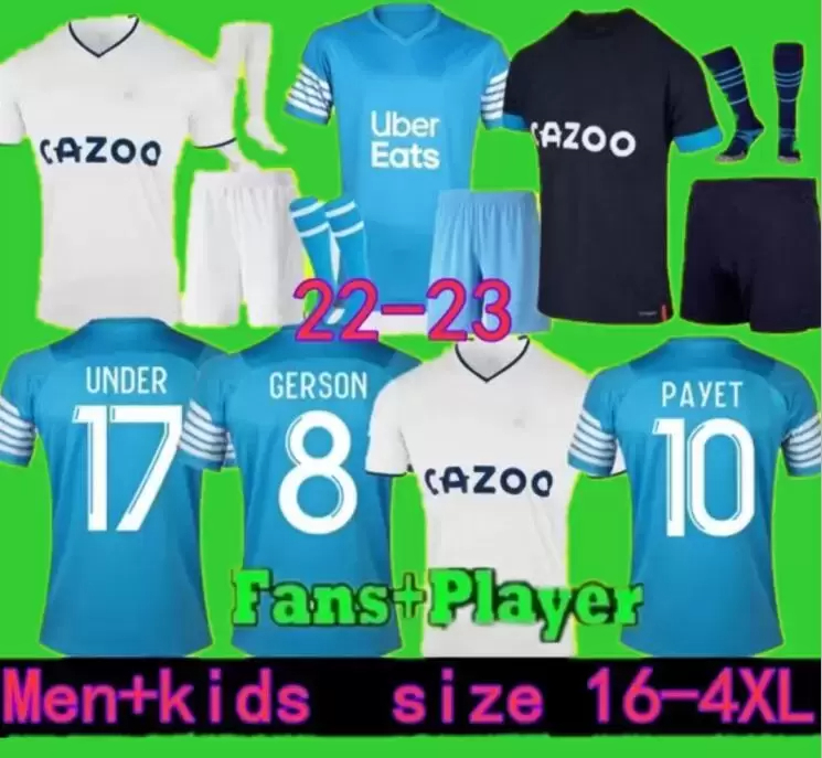 

Marseilles ALEXIS CUISANCE KAMARA Mandanda Soccer jerseys 2022 2023 OM Maillot Foot PAYET GUENDOUZI ALVARO GERSON 22 23 MILIK Football shirt adult kids kit, 22 23 home aldult