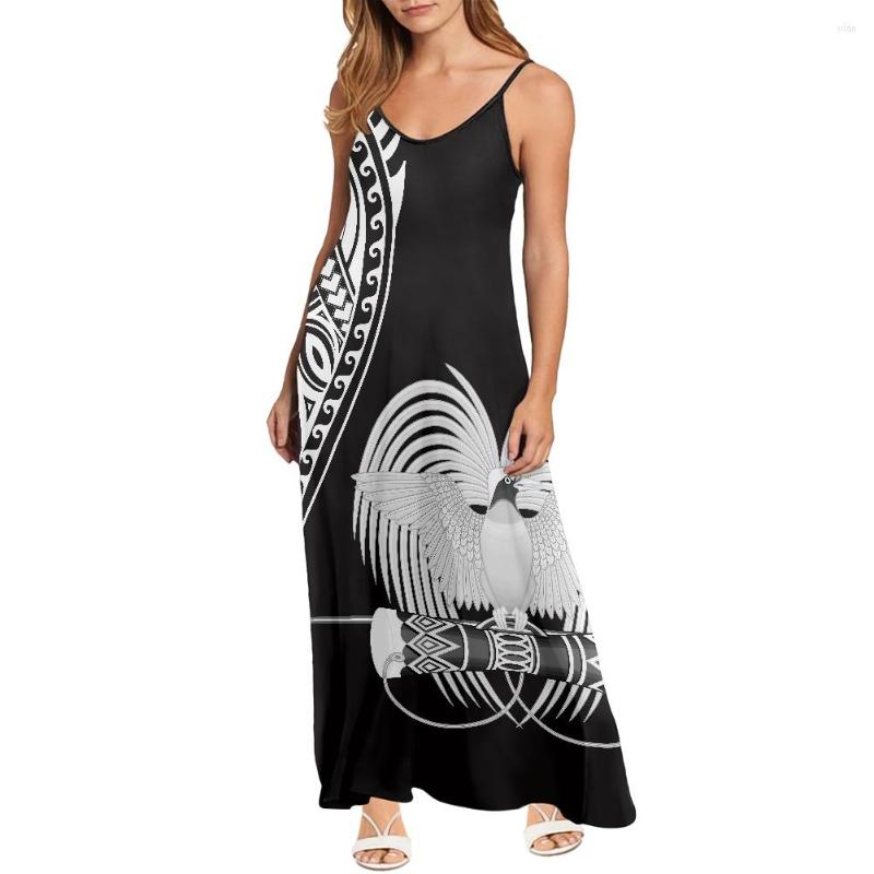 

Casual Dresses Sexy Black And White Hawaii Tribal Print Women Off Shoulder Dress V-neck Beach Elegant Maxi Sleeveless Long, Zsn220123011x6