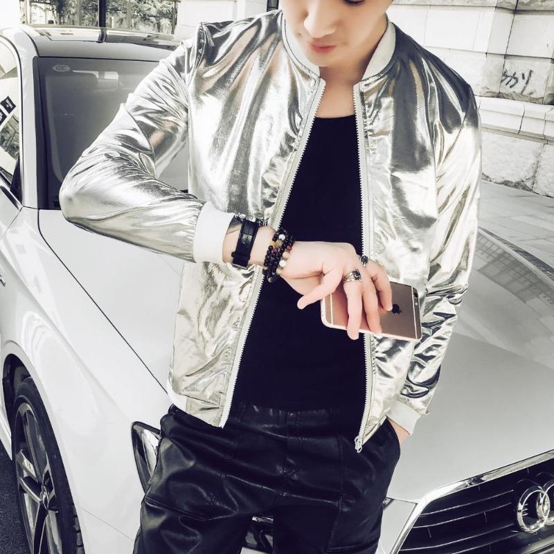 

Men's Jackets Men Fashion 2022 Slim Fit Solid Sun Protection Clothing Long Sleeve Casual Plus Size Thin Bomber Jacket 5XL-M, Silver