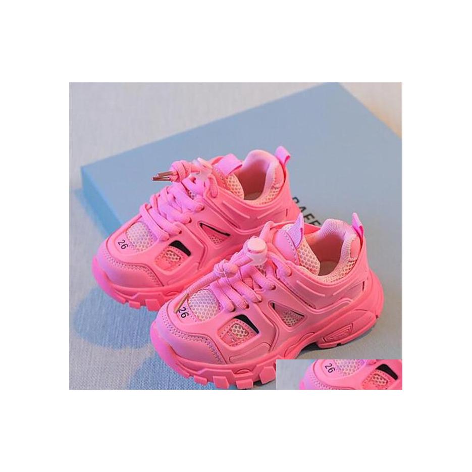 

Athletic Outdoor Spring Autumn Childrens Shoes Boys Girls Sports Breathable Kids Baby Casual Sneakers Fashion Athletic Shoe Drop D Dh1It, Pink