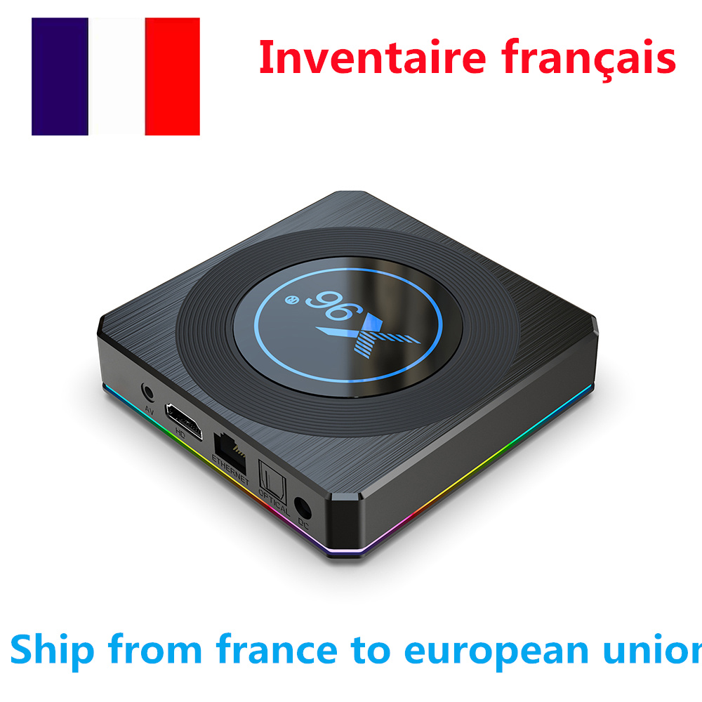 

France In Stock X96 X4 TV BOX Android 11 OS Amlogic S905X4 4GB 32GB 2.4G 5GHZ DUAL WIFI BT 8K 1000m lan H.265