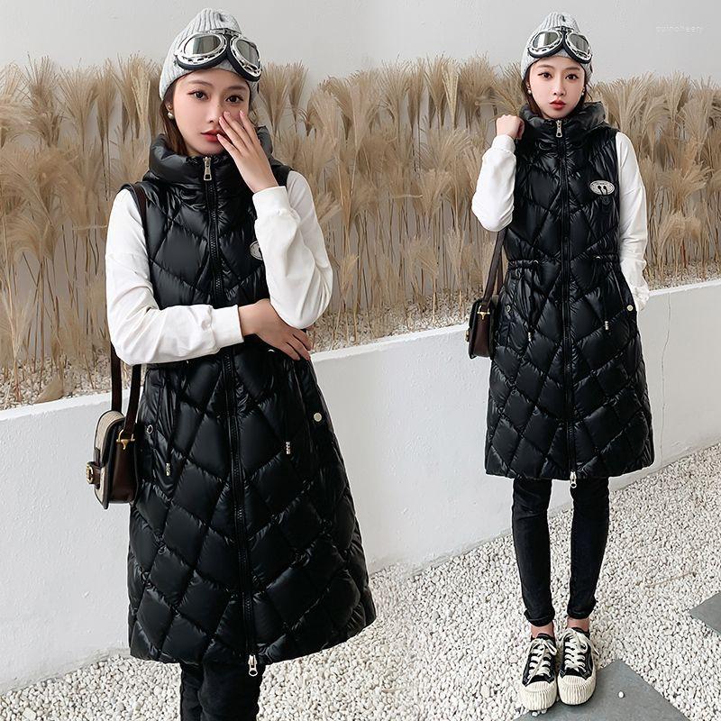 

Women's Vests Utumn Winter Vest Down Cotton Jacket Female Parkas Sleeveless Coat Thick Warm Casual Zipper Outerwear Women's Waistcoat, Black
