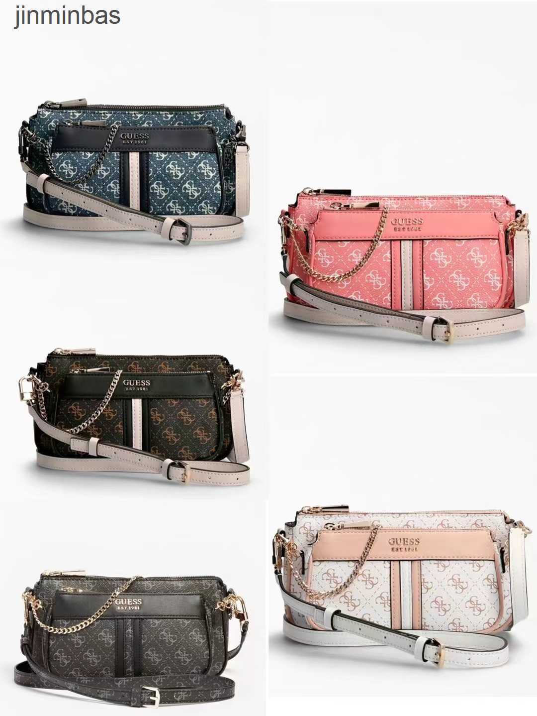 

2023 Latest Hand Bag the Shop Has a 60% Discount Gs New Fashion Small Square Splicing Embossing Detachable Multifunctional Two in One Single Shoulder Diagonal Women's, White9