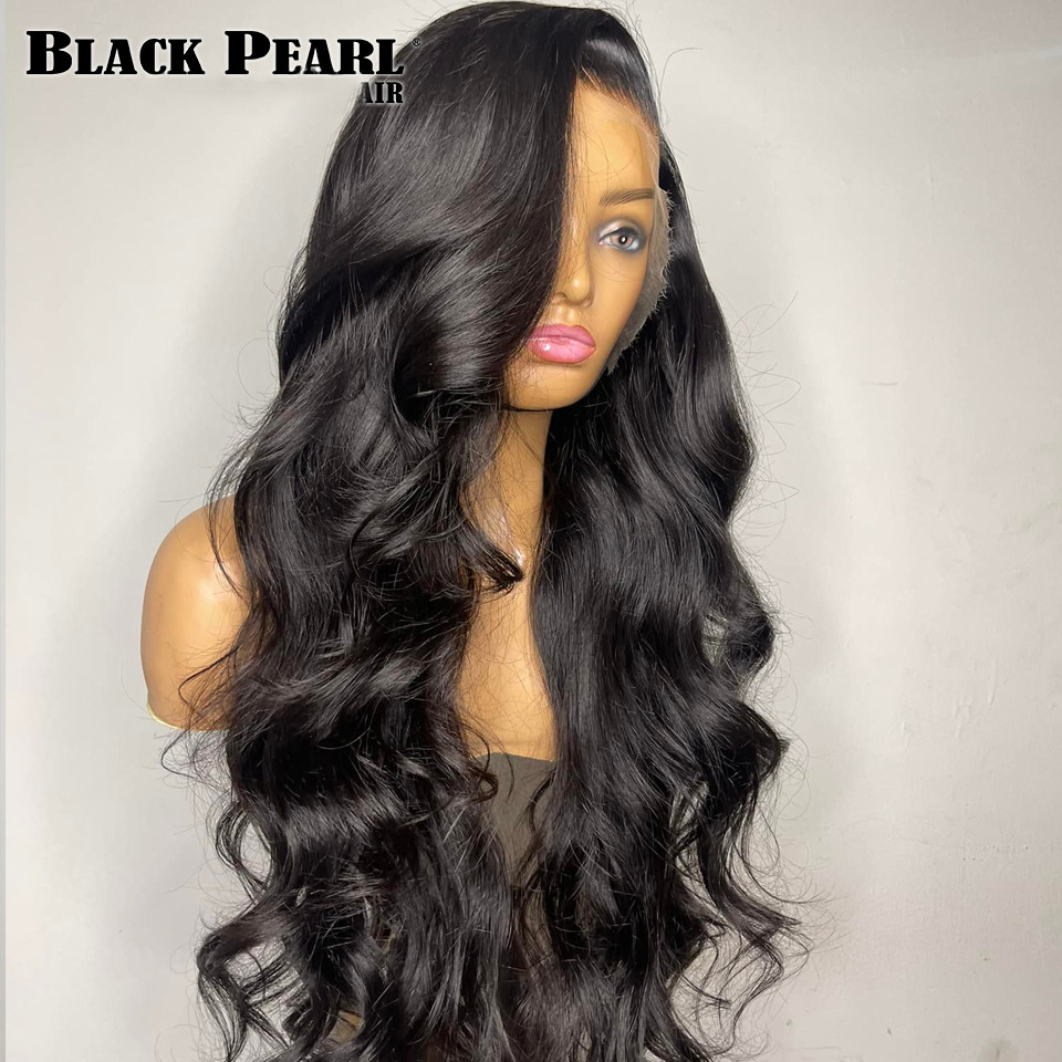 

Body Wave Lace Frontal Wigs Black Synthetic Long Wavy Lace Wig Heat Resistant Fiber