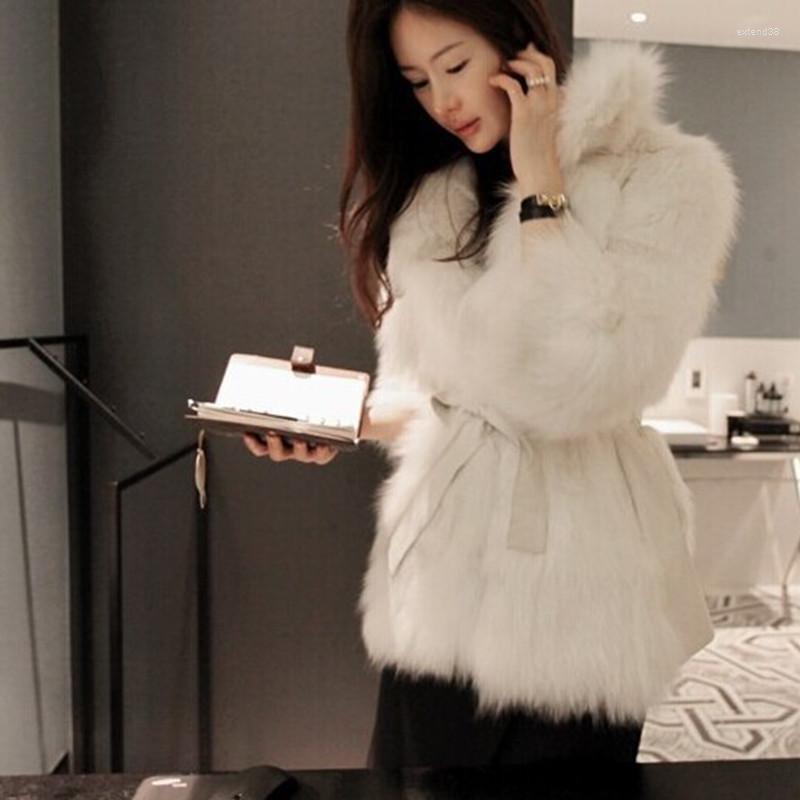 

Women's Fur Fluffy Furry Warm Jacket Solid Casual Slim Coats 2022 Fashion Women Medium Length Coat Plush Winter Overcoats, Khaki