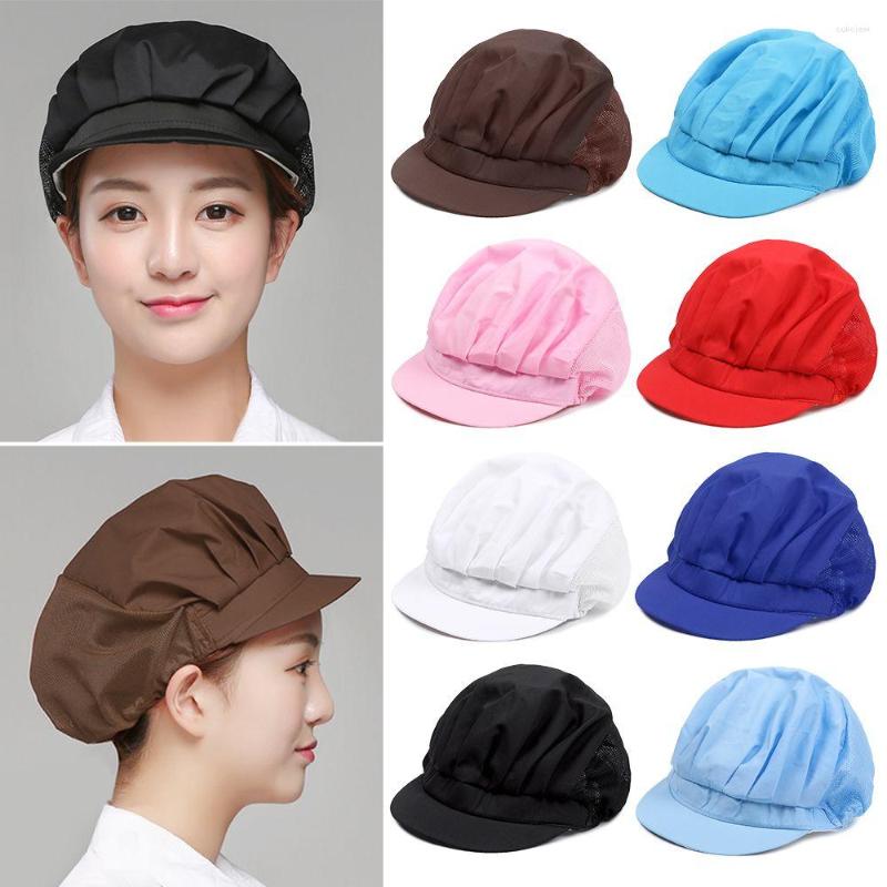 

Visors Chic Catering Restaurant Canteen Food Service Cook Hat Hair Nets Chef Cap, Black