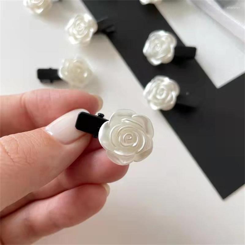 

Belts 50pcs/set Camellia Flower Hair Clip Duckbill For Women Side Small Accessories Crab Fashion Girls Headwear Supplies, White