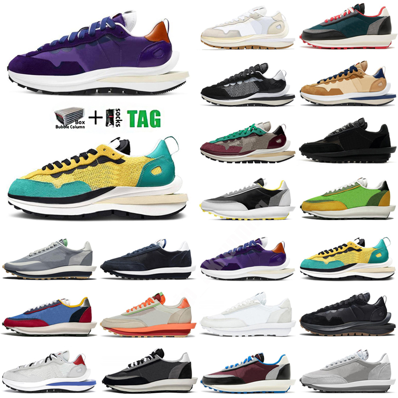 

2022 VopoWaffle Sacaiss mens casual shoes pegas fragment LDWaffle Dark ldv Sesame Noir Royal Fuchsia men women trainers sports sneakers 2023, Color 19