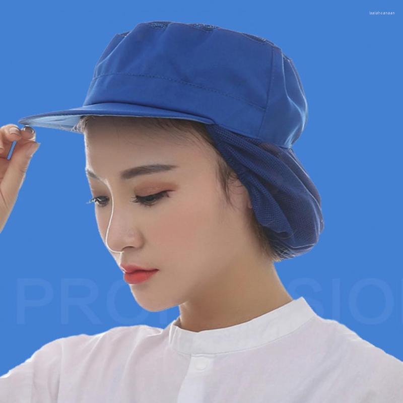 

Berets Waiter Cap Practical Unisex Cooking Chef Cotton Adjustable For Catering, Blue