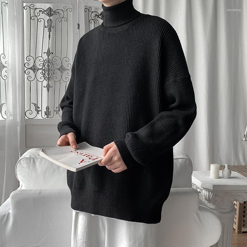 

Men's Sweaters Autumn Cashmere Sweater And Winter Men High Quality Men's Turtleneck Warm Wool Knitting Pullover -3XL, Black