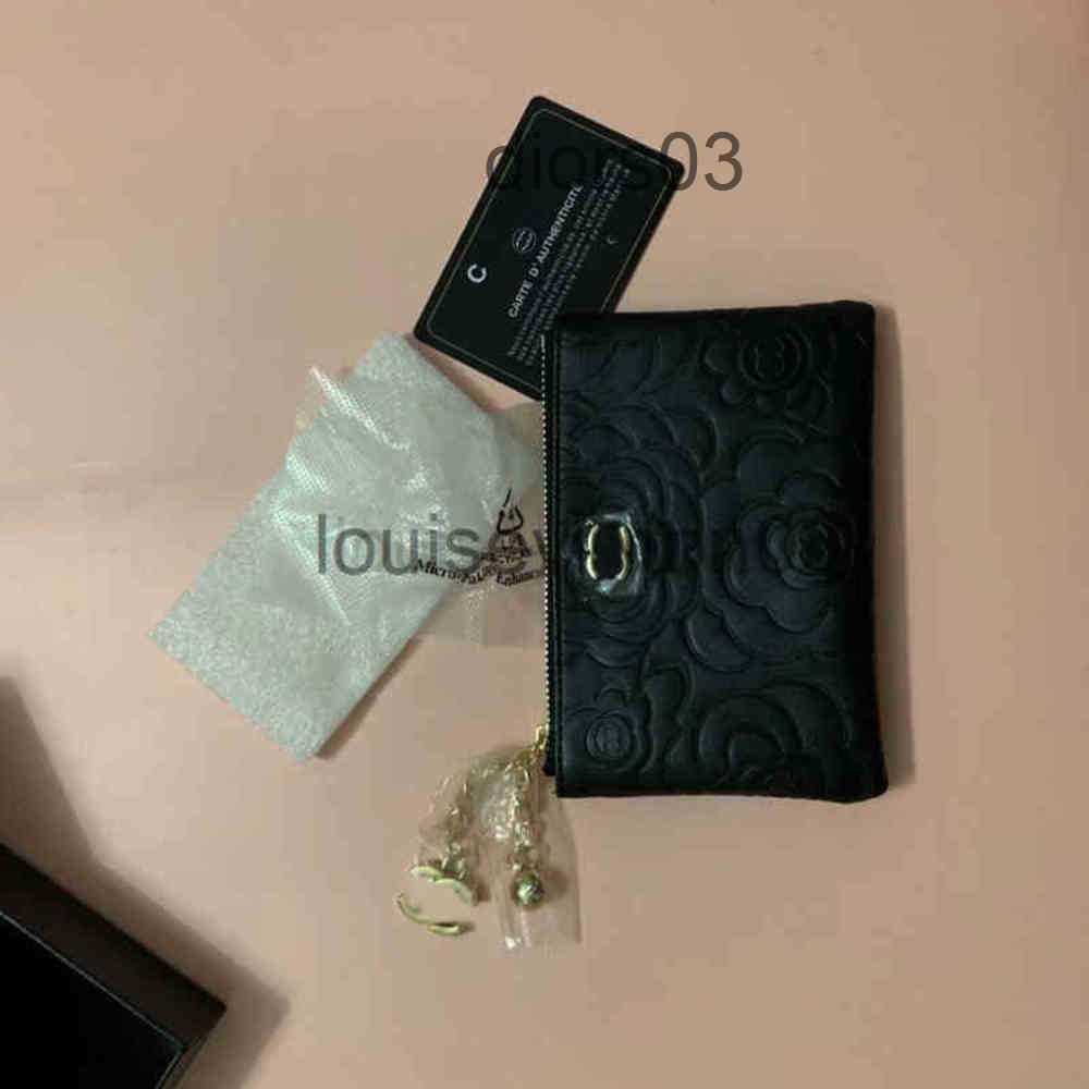 

Channel Bag Leather Handbag Wallet Europe And America Fashion Womens Mens Small Camellia Zipper Zero Mini Wallet Card Bag No Box L5.7in H3.7in, Only camellia zipper bag