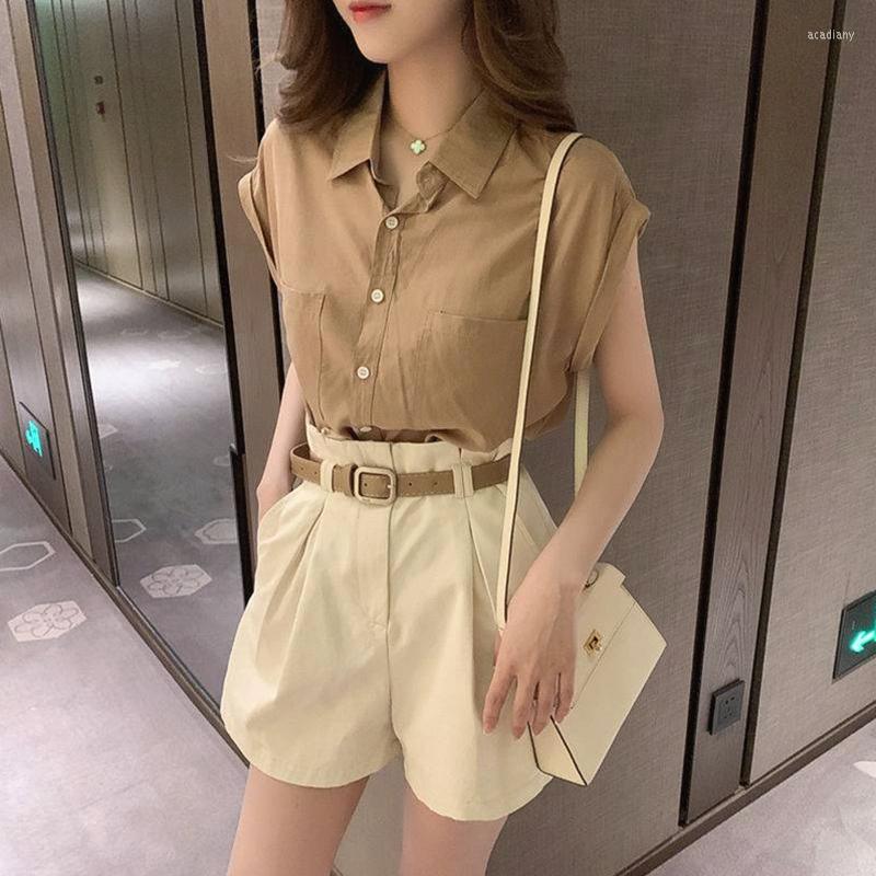 

Women' Tracksuits Summer Net Red Fried Street Leisure Fashion Temperament Foreign Style Light Cooked Professional Shorts Two-Piece Suit, Black