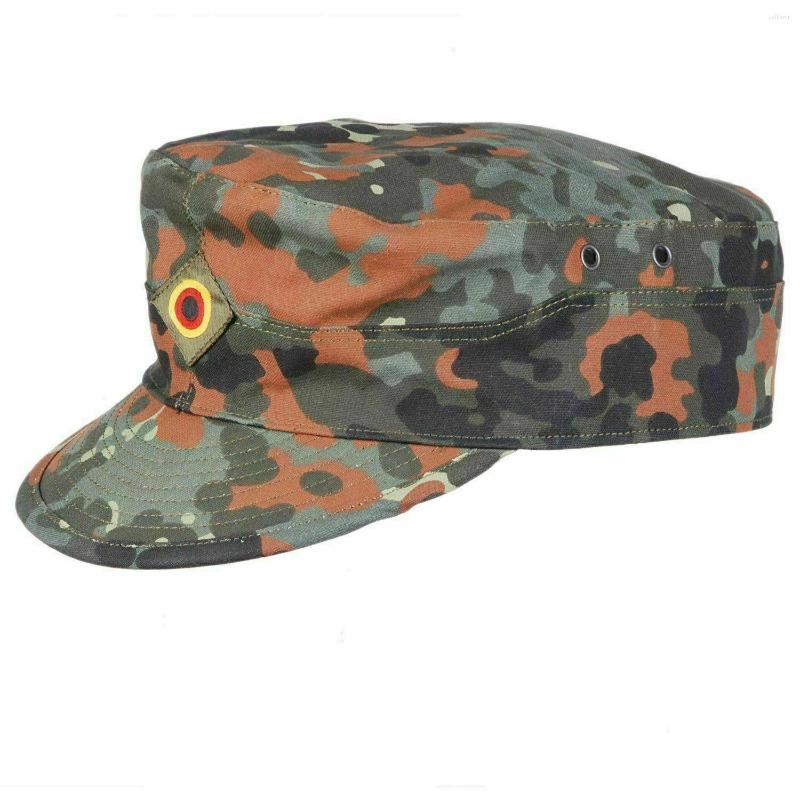 

Berets German Army Soldier Flecktarn Camo Field Cap Military Hat Reproduction Store 5605101, Picture shown