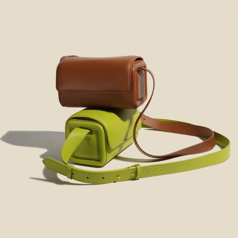 

Evening Bags Quality 2023 High Autumn And Winter Genuine Leather Women's Crossbody Bag Sense Small Square Cowhide One S, Purple