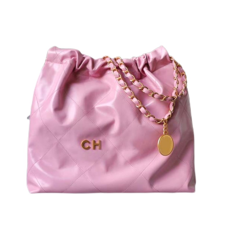 

2022 New designer bag leather has a metallic sheen latest ZP drawstring chain Wide range of colors Genuine lady crossbody bag for women fashion chains handbags, Brown
