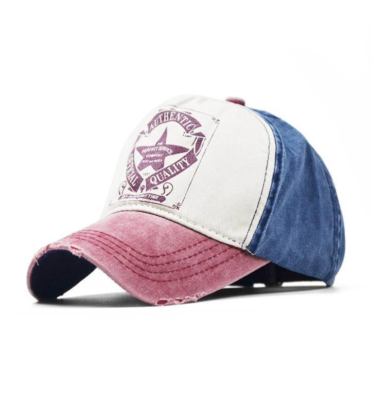 

Summer New Baseball Caps Men and Women Letters Printing Cotton Sun Hats Outdoor Washing Stitching Ripped Hats3545614, #7