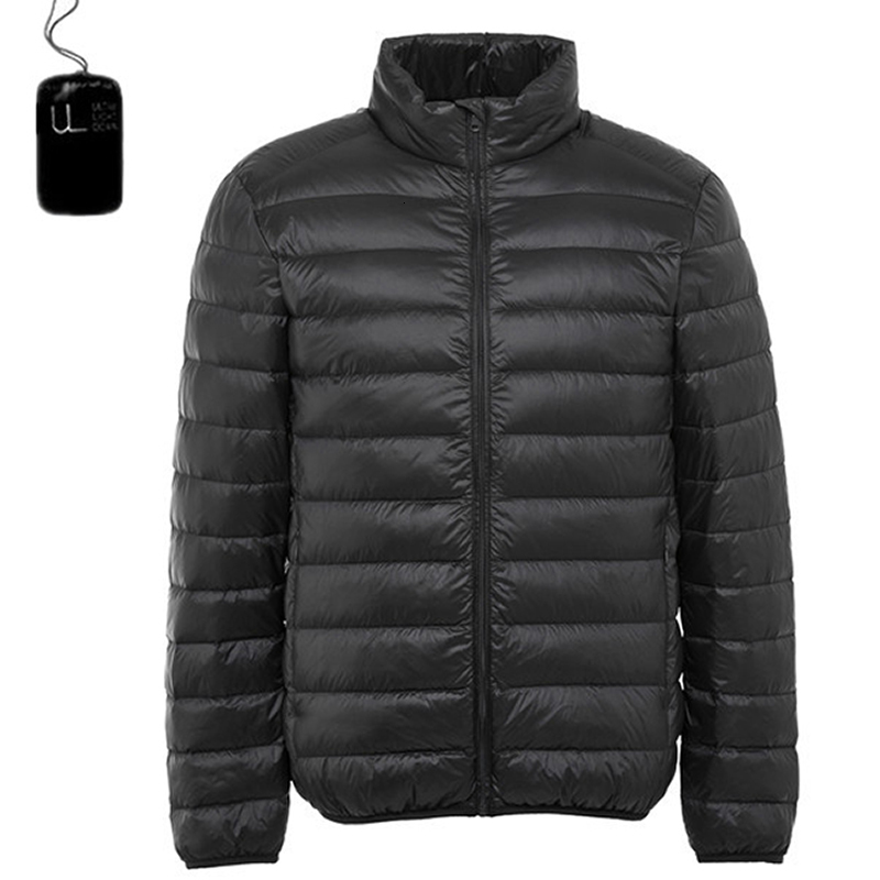 

Mens Vests Size 5XL Autumn Fashion Boutique Ultra Light Thin Solid Color Travel Bag Casual Standing Collar White Duck Down Jacket Coat 221206, Burgundy